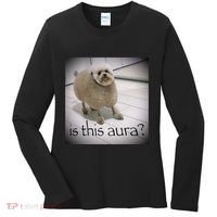 Silly Dog Meme Meme Brainrot Gen Z Funny Haircut Dog Meme Women's Long Sleeve Shirt thumb 0