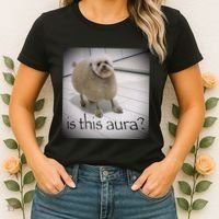 Silly Dog Meme Meme Brainrot Gen Z Funny Haircut Dog Meme Women's T-Shirt thumb 2