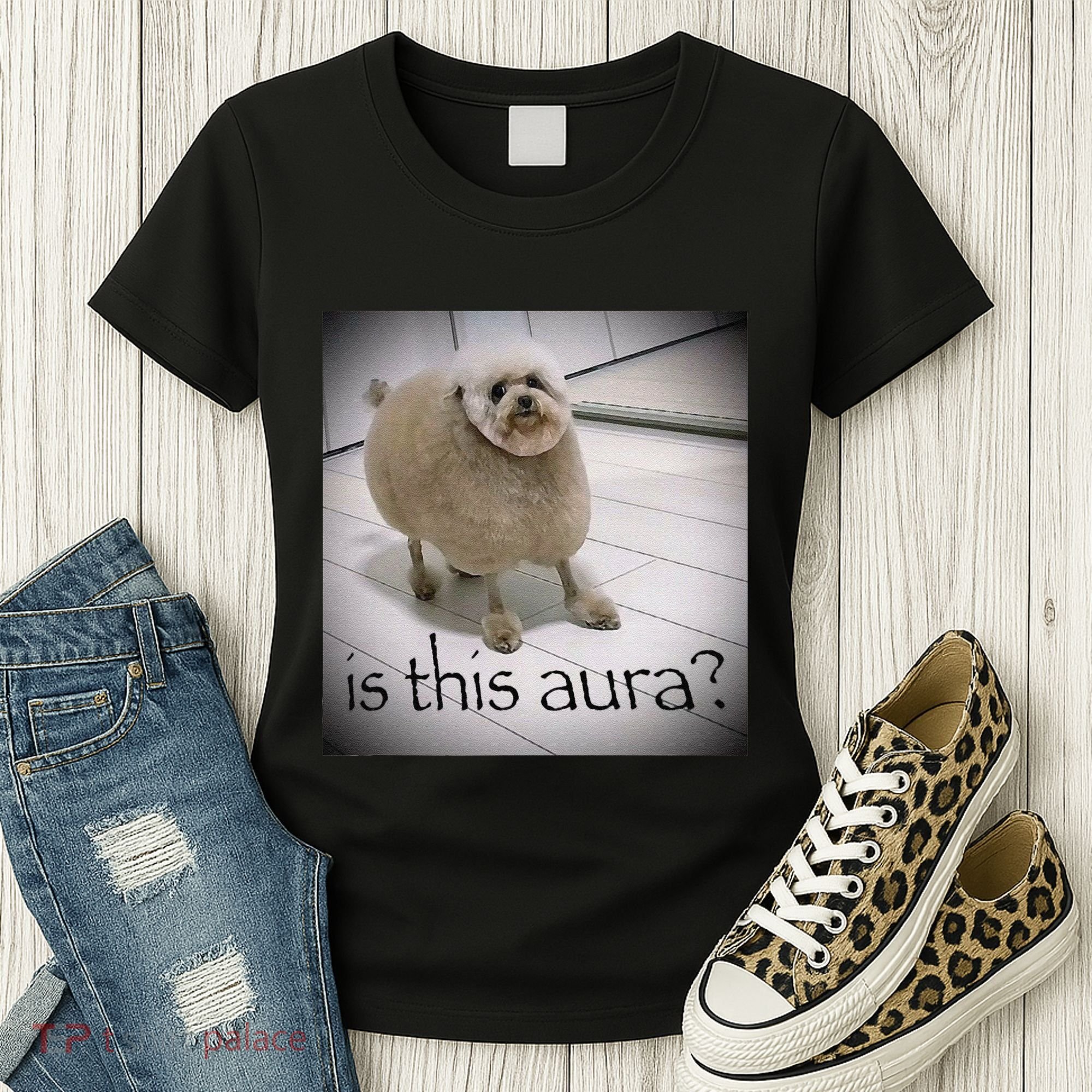 Silly Dog Meme Meme Brainrot Gen Z Funny Haircut Dog Meme Women's T-Shirt