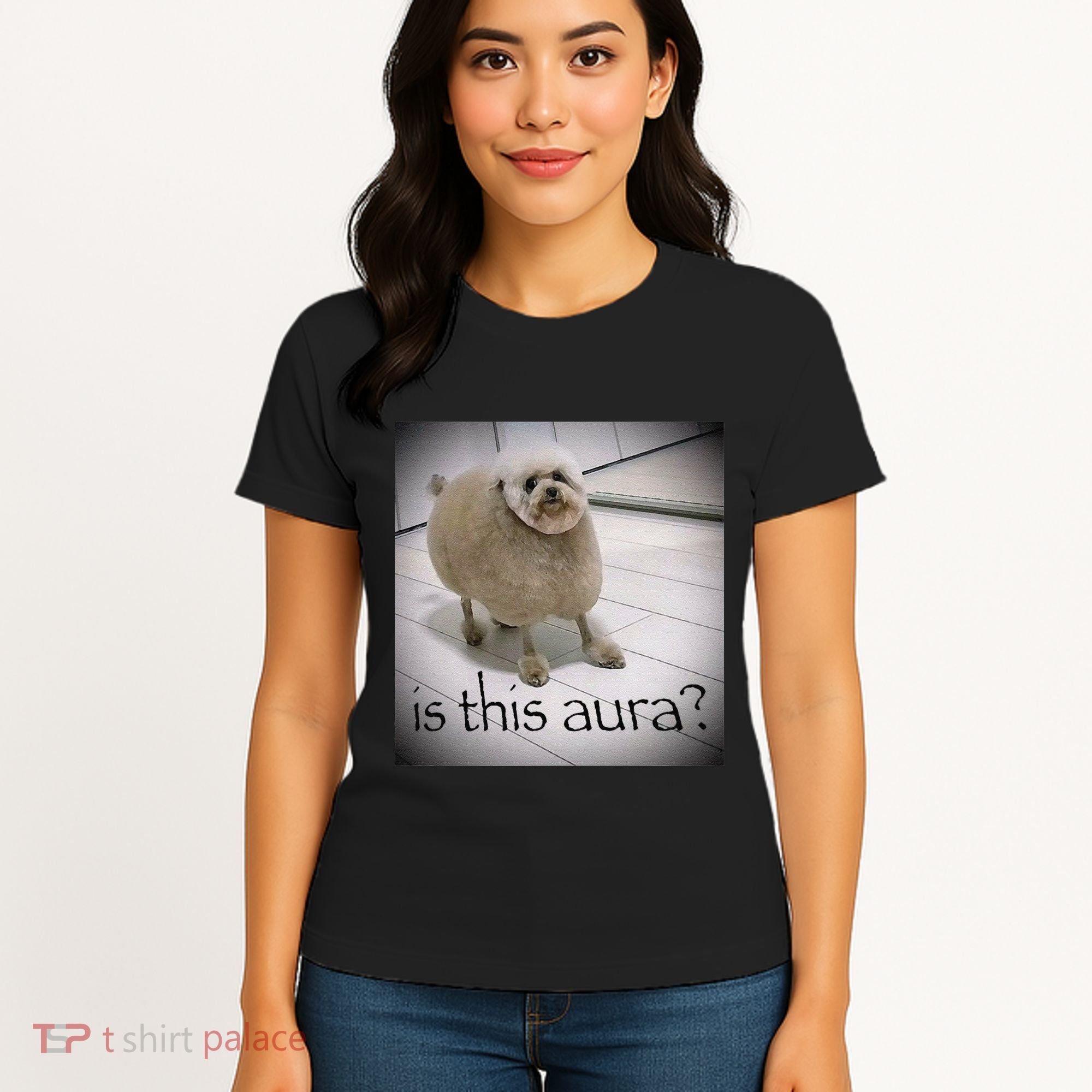 Silly Dog Meme Meme Brainrot Gen Z Funny Haircut Dog Meme Women's T-Shirt