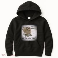 Silly Dog Meme Meme Brainrot Gen Z Funny Haircut Dog Meme Kids Hoodie thumb 0