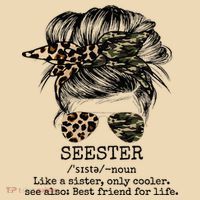 Seester Definition Messy Bun Camo Cheetah Tote Bag thumb 4