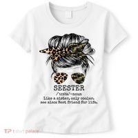 Seester Definition Messy Bun Camo Cheetah Women's T-Shirt thumb 0