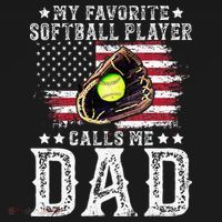 Softball Dad My Favorite Softball Player Calls Me Dad Apron thumb 3