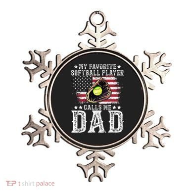 Softball Dad My Favorite Softball Player Calls Me Dad Ornament