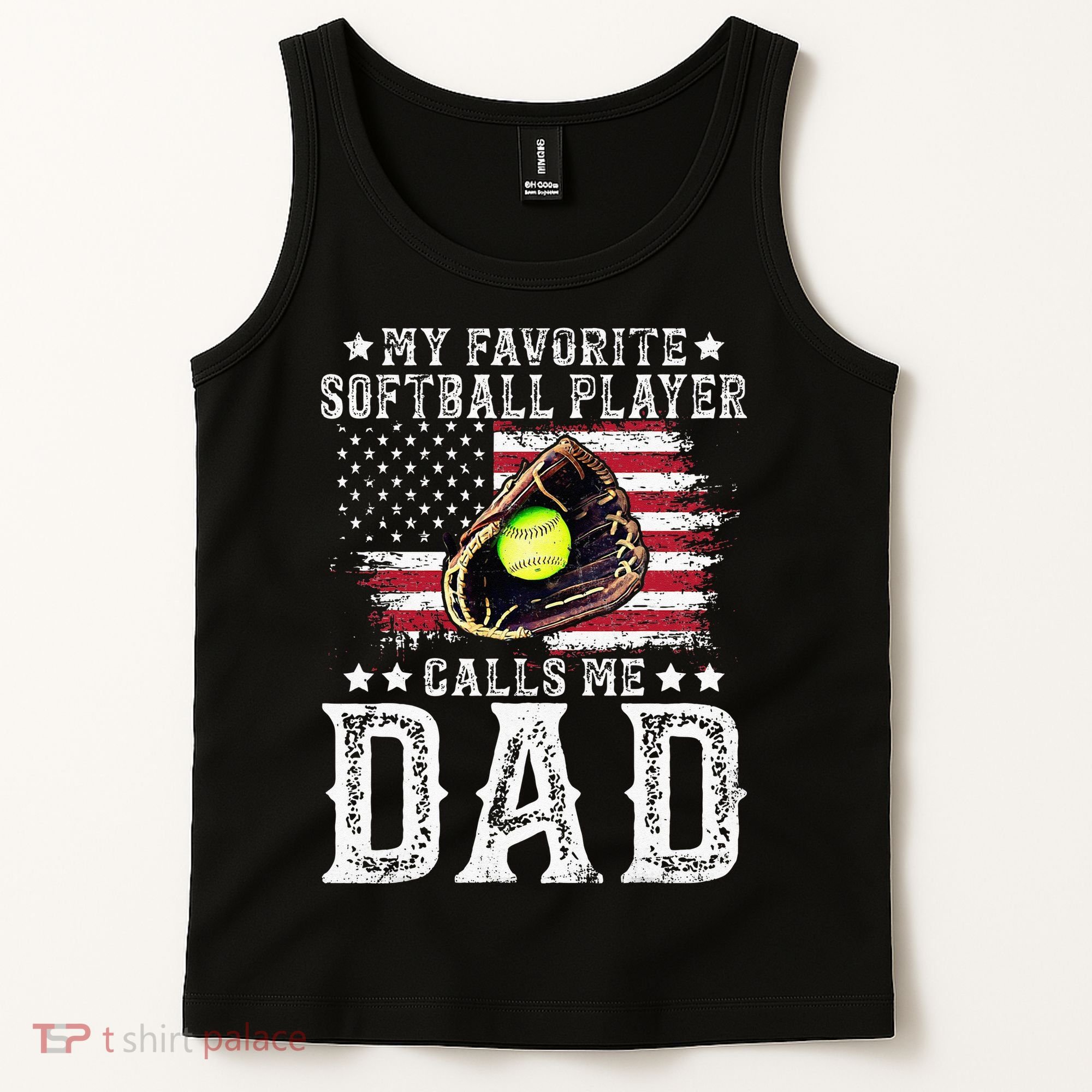 Softball Dad My Favorite Softball Player Calls Me Dad Tank Top