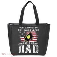 Softball Dad My Favorite Softball Player Calls Me Dad Tote Bag thumb 0