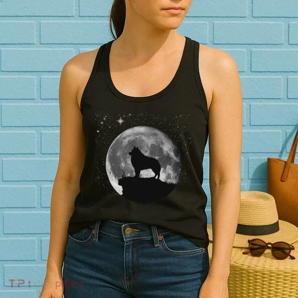 Schipperke Dog Moon Women's Tank Top