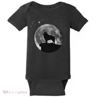 Schipperke Dog Moon Baby Bodysuit thumb 0