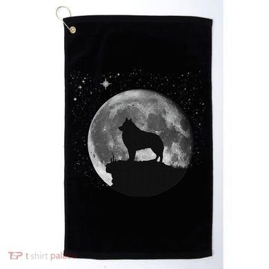 Schipperke Dog Moon Golf Towel
