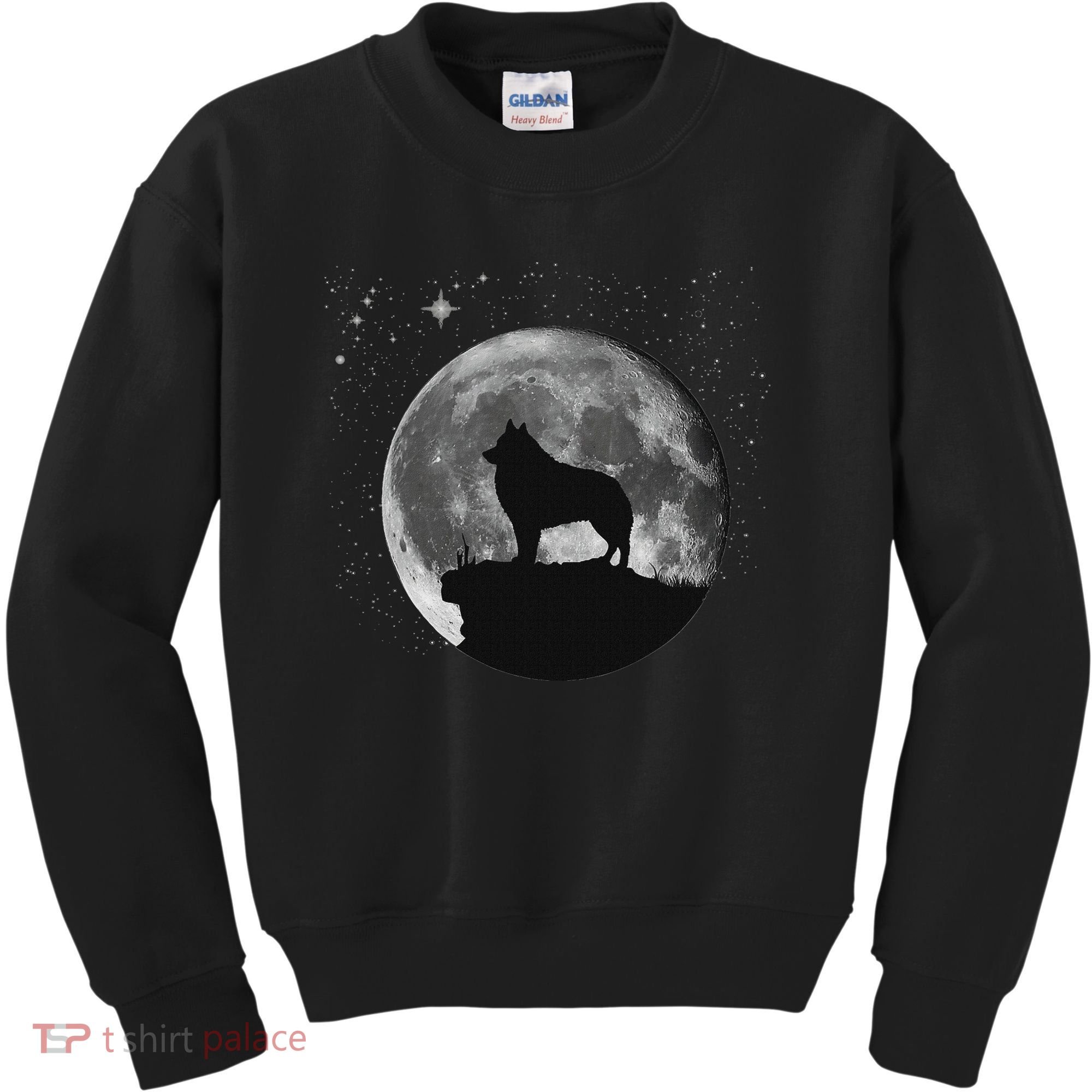 Schipperke Dog Moon Kids Sweatshirt