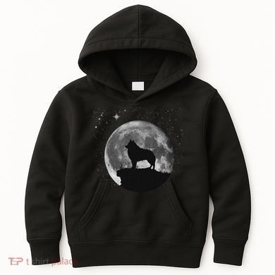 Schipperke Dog Moon Kids Hoodie