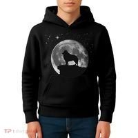 Schipperke Dog Moon Kids Hoodie thumb 4