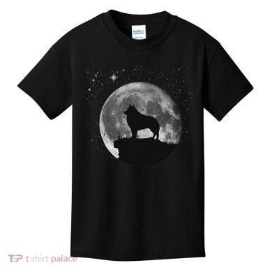 Schipperke Dog Moon Kids T-Shirt