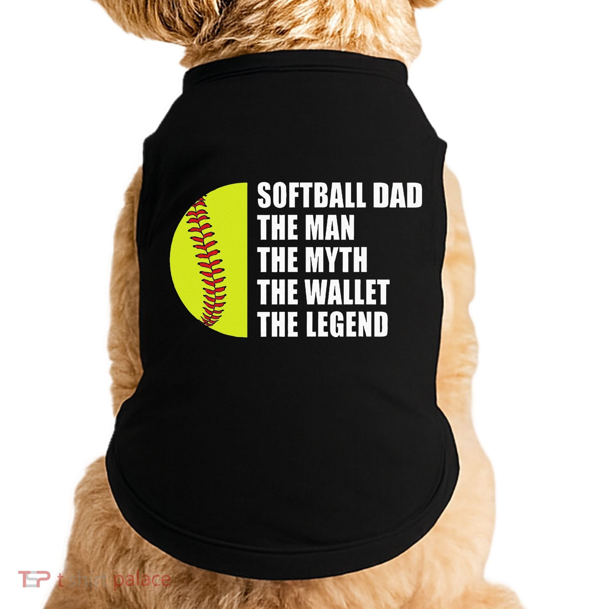 Softball Dad Man Myths Wallet Softball Fathers Day Doggie Tank