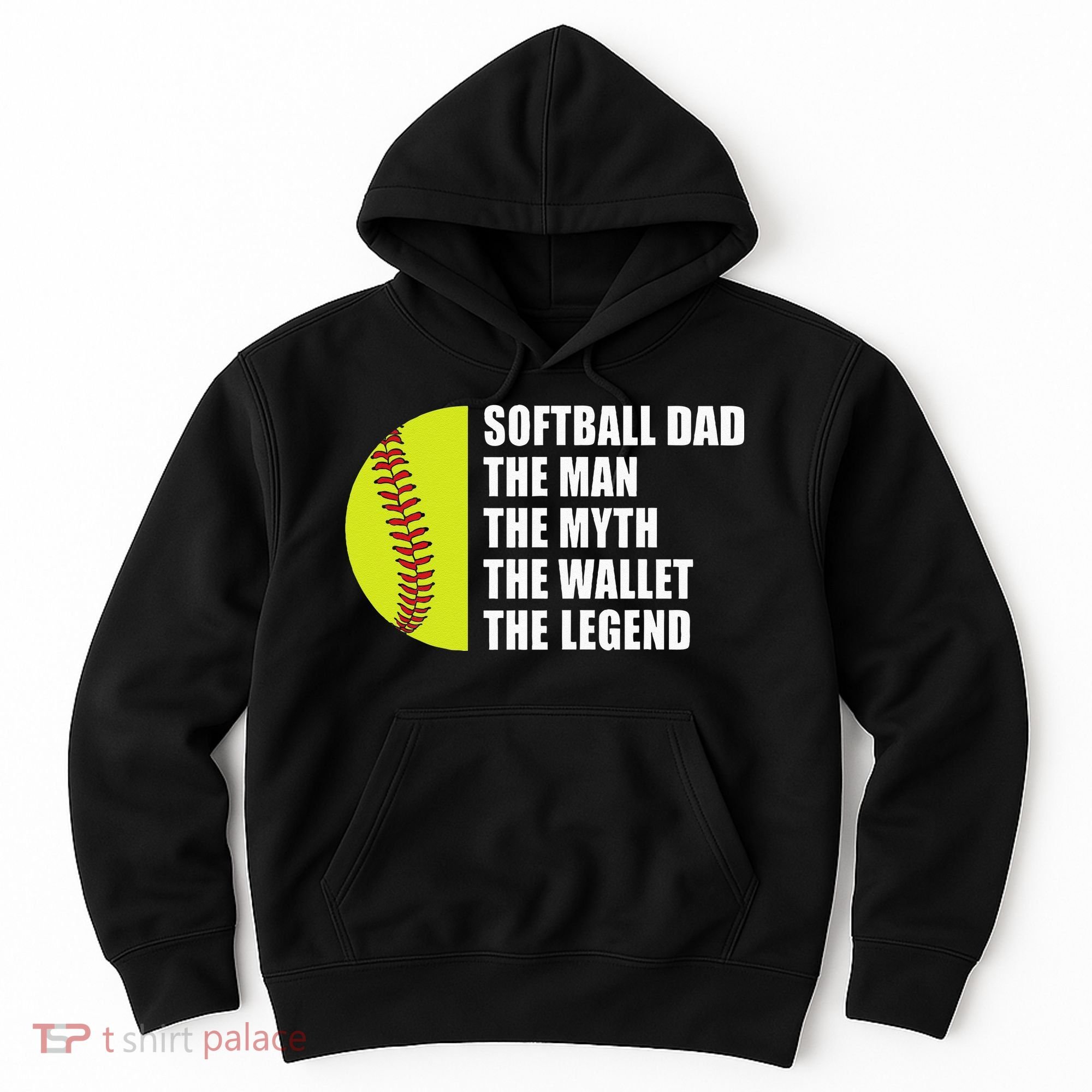 Softball Dad Man Myths Wallet Softball Fathers Day Hoodie