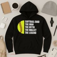 Softball Dad Man Myths Wallet Softball Fathers Day Hoodie thumb 3