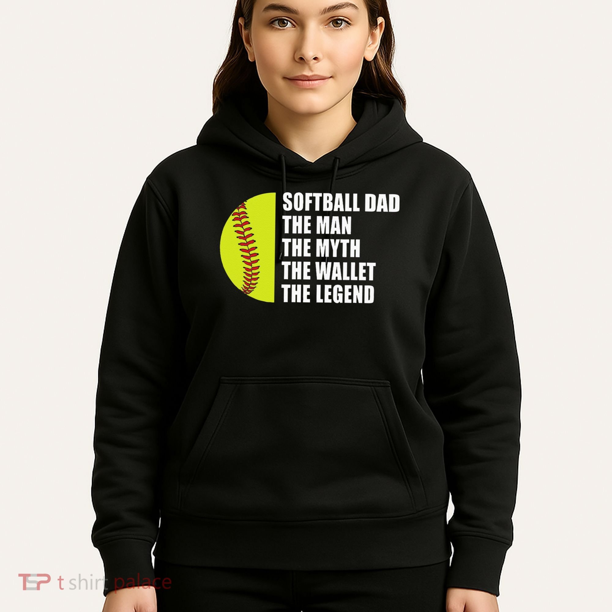 Softball Dad Man Myths Wallet Softball Fathers Day Hoodie