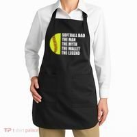 Softball Dad Man Myths Wallet Softball Fathers Day Apron thumb 2