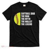 Softball Dad Man Myths Wallet Softball Fathers Day T-Shirt thumb 0