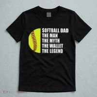 Softball Dad Man Myths Wallet Softball Fathers Day T-Shirt thumb 5
