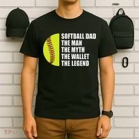 Softball Dad Man Myths Wallet Softball Fathers Day T-Shirt thumb 6