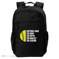 Softball Dad Man Myths Wallet Softball Fathers Day Backpack thumb 0