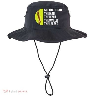 Softball Dad Man Myths Wallet Softball Fathers Day Bucket Hat