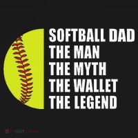 Softball Dad Man Myths Wallet Softball Fathers Day Coaster thumb 2