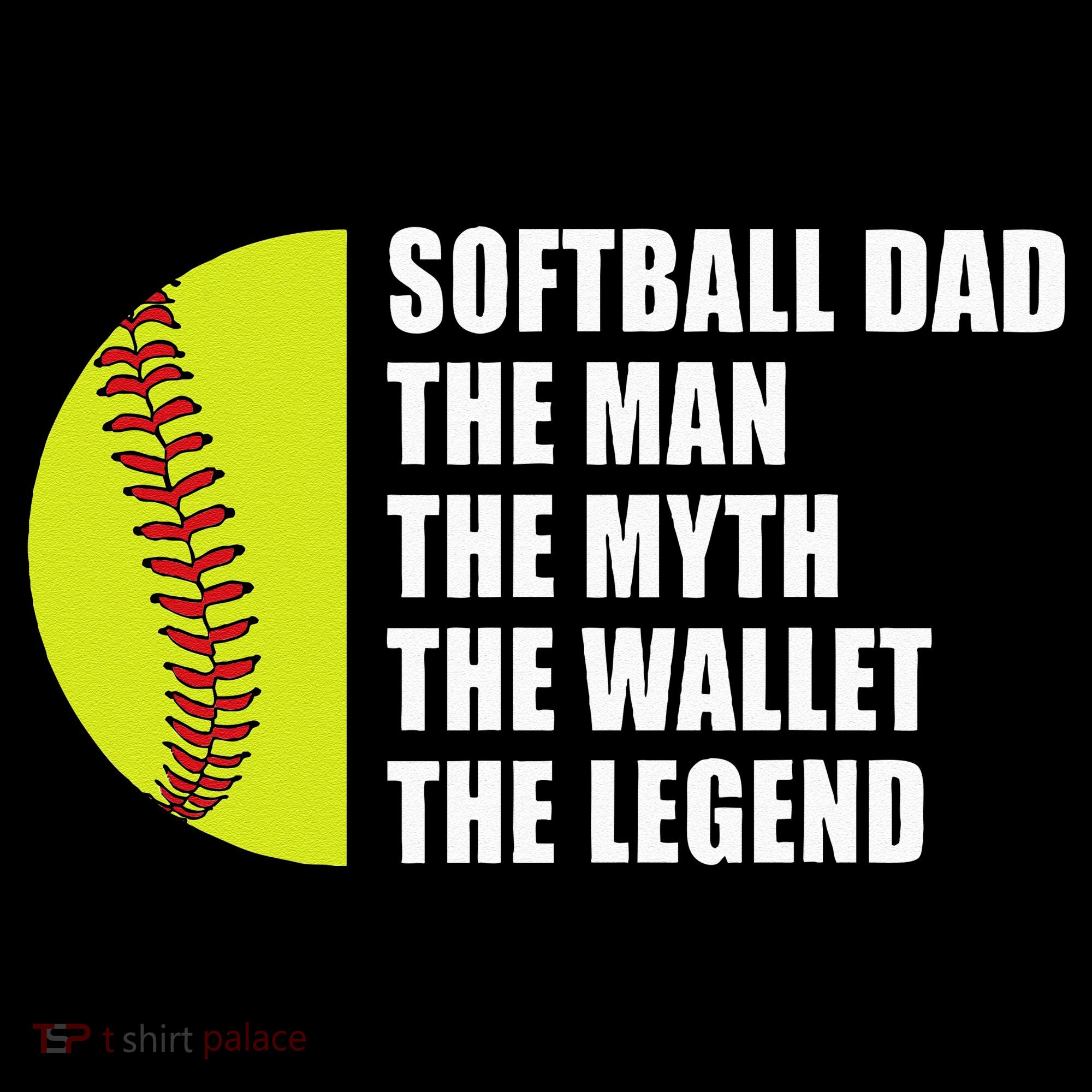 Softball Dad Man Myths Wallet Softball Fathers Day Mousepad