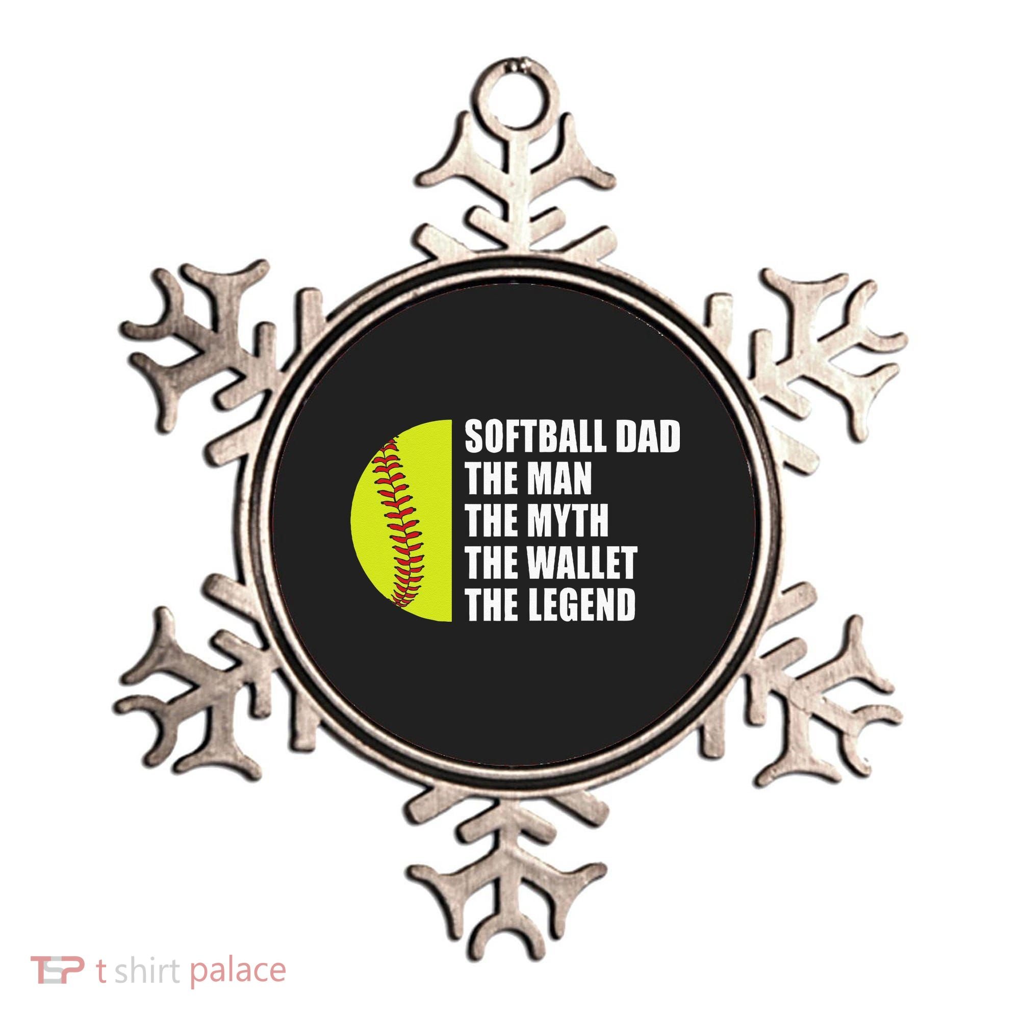 Softball Dad Man Myths Wallet Softball Fathers Day Ornament