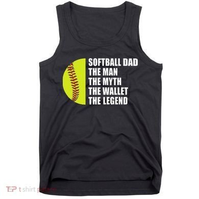 Softball Dad Man Myths Wallet Softball Fathers Day Tank Top