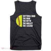 Softball Dad Man Myths Wallet Softball Fathers Day Tank Top thumb 0