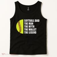 Softball Dad Man Myths Wallet Softball Fathers Day Tank Top thumb 2