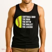 Softball Dad Man Myths Wallet Softball Fathers Day Tank Top thumb 3