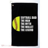 Softball Dad Man Myths Wallet Softball Fathers Day Golf Towel thumb 0