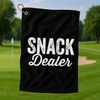 Snack Dealer Mom Teacher Daycare Funny Golf Towel thumb 1
