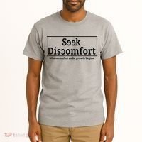 Seek Discomfort Motivational Quote Inspirational Change Tall T-Shirt thumb 2