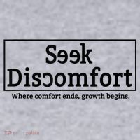 Seek Discomfort Motivational Quote Inspirational Change Ladies Heavyweight Boxy Pullover Hoodie thumb 2