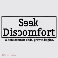 Seek Discomfort Motivational Quote Inspirational Change Womens Funnel Neck Pullover Hood thumb 2