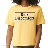Seek Discomfort Motivational Quote Inspirational Change Comfort Colors Boxy T-Shirt thumb 0