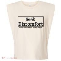 Seek Discomfort Motivational Quote Inspirational Change Garment-Dyed Women's Muscle Tee thumb 0