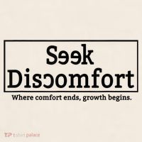 Seek Discomfort Motivational Quote Inspirational Change Garment-Dyed Women's Muscle Tee thumb 6