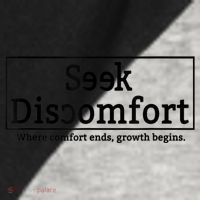 Seek Discomfort Motivational Quote Inspirational Change Raglan Baseball Sleeve Shirt thumb 2