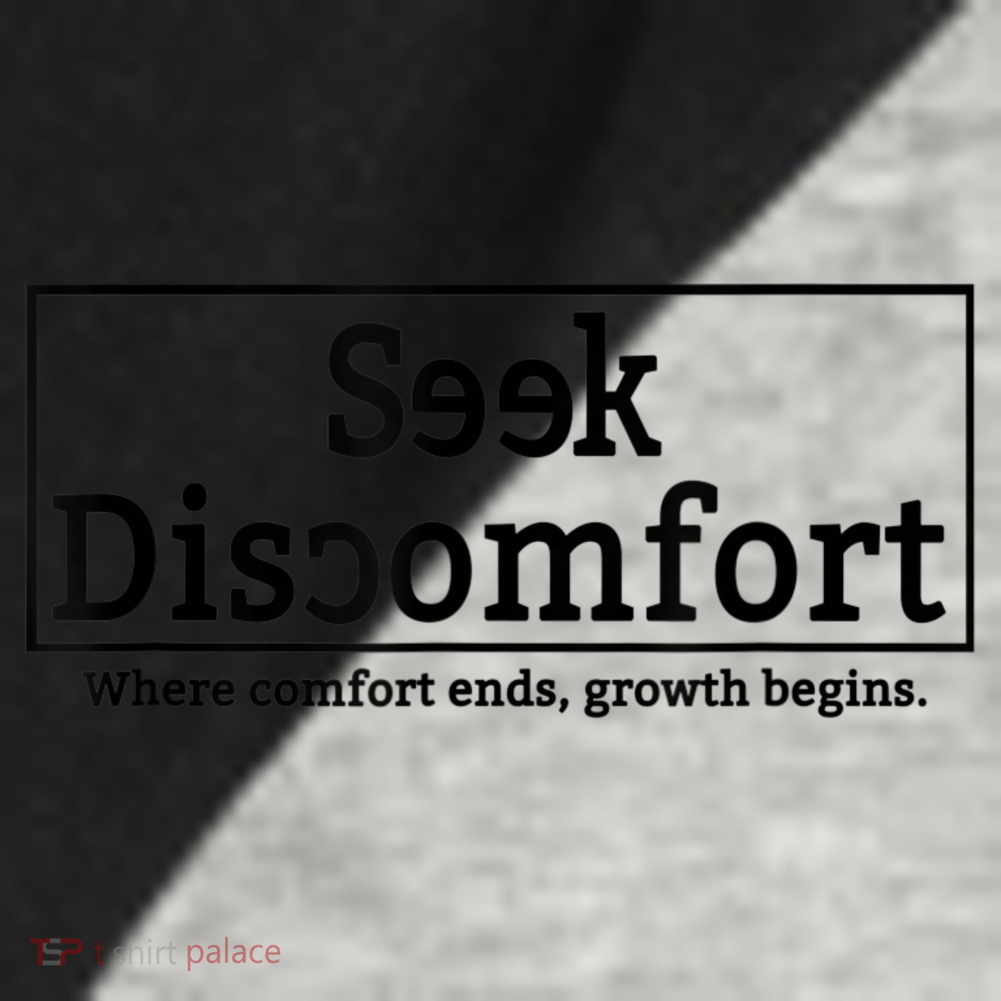 Seek Discomfort Motivational Quote Inspirational Change Raglan Baseball Sleeve Shirt