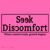 Seek Discomfort Motivational Quote Inspirational Change Stripe Pom Pom Beanie thumb 2