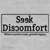 Seek Discomfort Motivational Quote Inspirational Change Ladies PosiCharge Tri-Blend Wicking Tank thumb 2