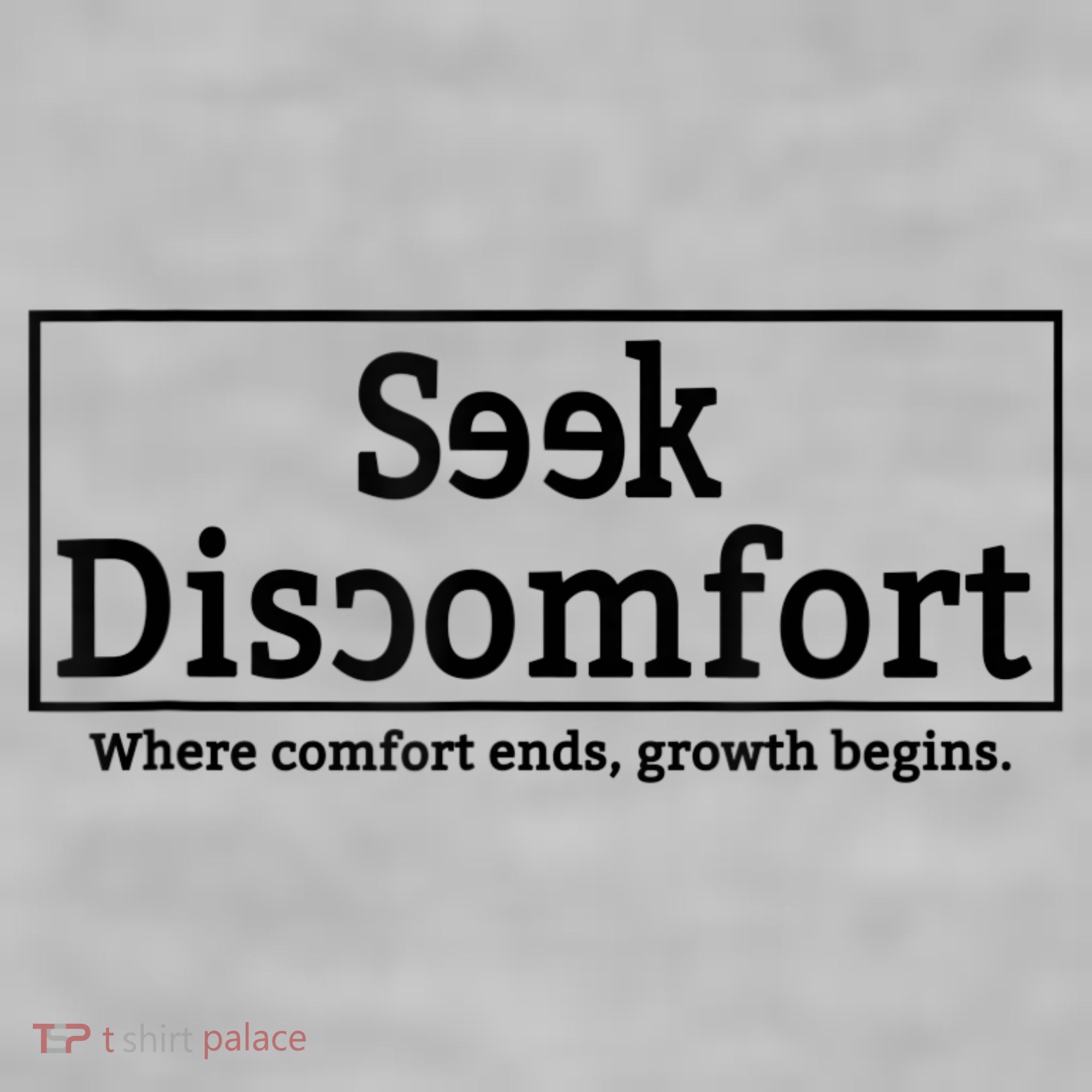 Seek Discomfort Motivational Quote Inspirational Change Ladies PosiCharge Tri-Blend Wicking Tank