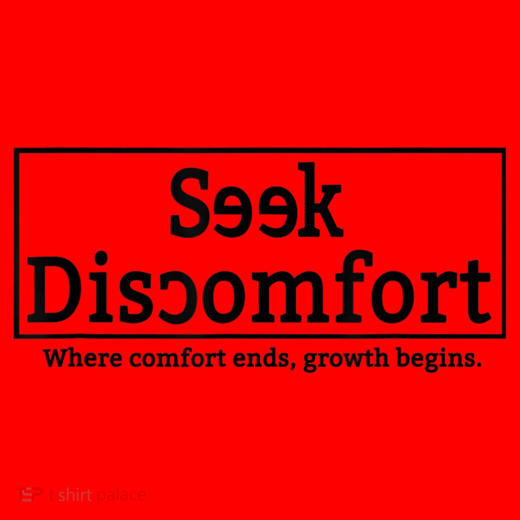 Seek Discomfort Motivational Quote Inspirational Change Santa Hat