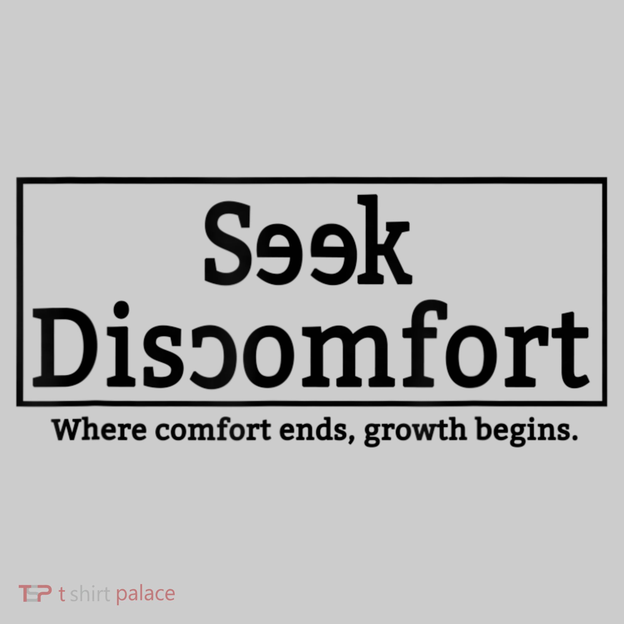 Seek Discomfort Motivational Quote Inspirational Change Performance Fleece Hoodie